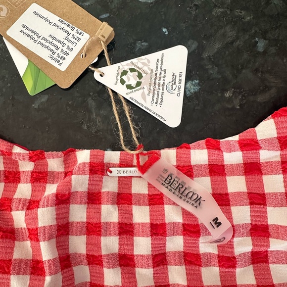 Red Checkered Bikini Bottom - Picture 3 of 8